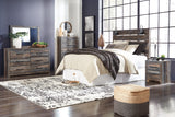 Drystan Queen Panel Headboard Bed with Mirrored Dresser, Chest and Nightstand in Multi from Ashley - Luna Furniture