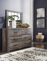 Drystan Twin Panel Bed with Mirrored Dresser in Multi from Ashley - Luna Furniture