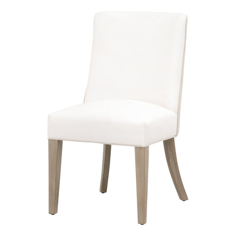 Duet Dining Chair in Livesmart Peyton-Pearl, Performance Bisque French Linen, Natural Gray Ash - Z-V0601
