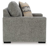 Dunmor Chair and Ottoman in Graphite - PKG016448