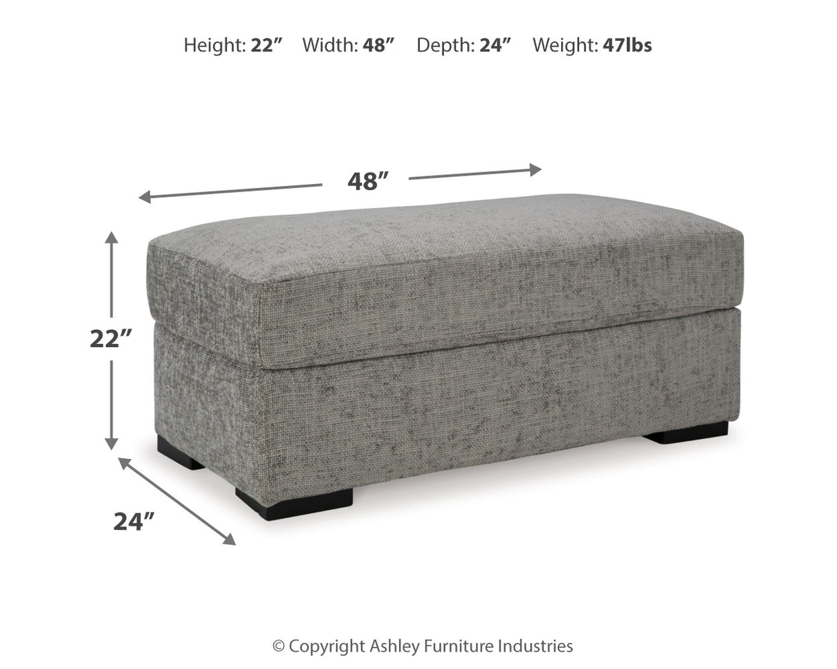 Dunmor Chair and Ottoman in Graphite - PKG016448