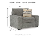 Dunmor Chair and Ottoman in Graphite - PKG016448