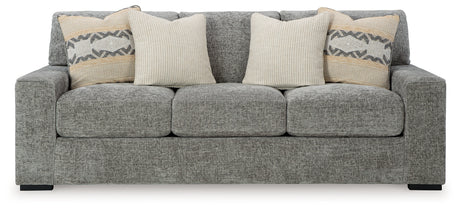 Dunmor Sofa, Loveseat, Chair and Ottoman in Graphite - PKG016450