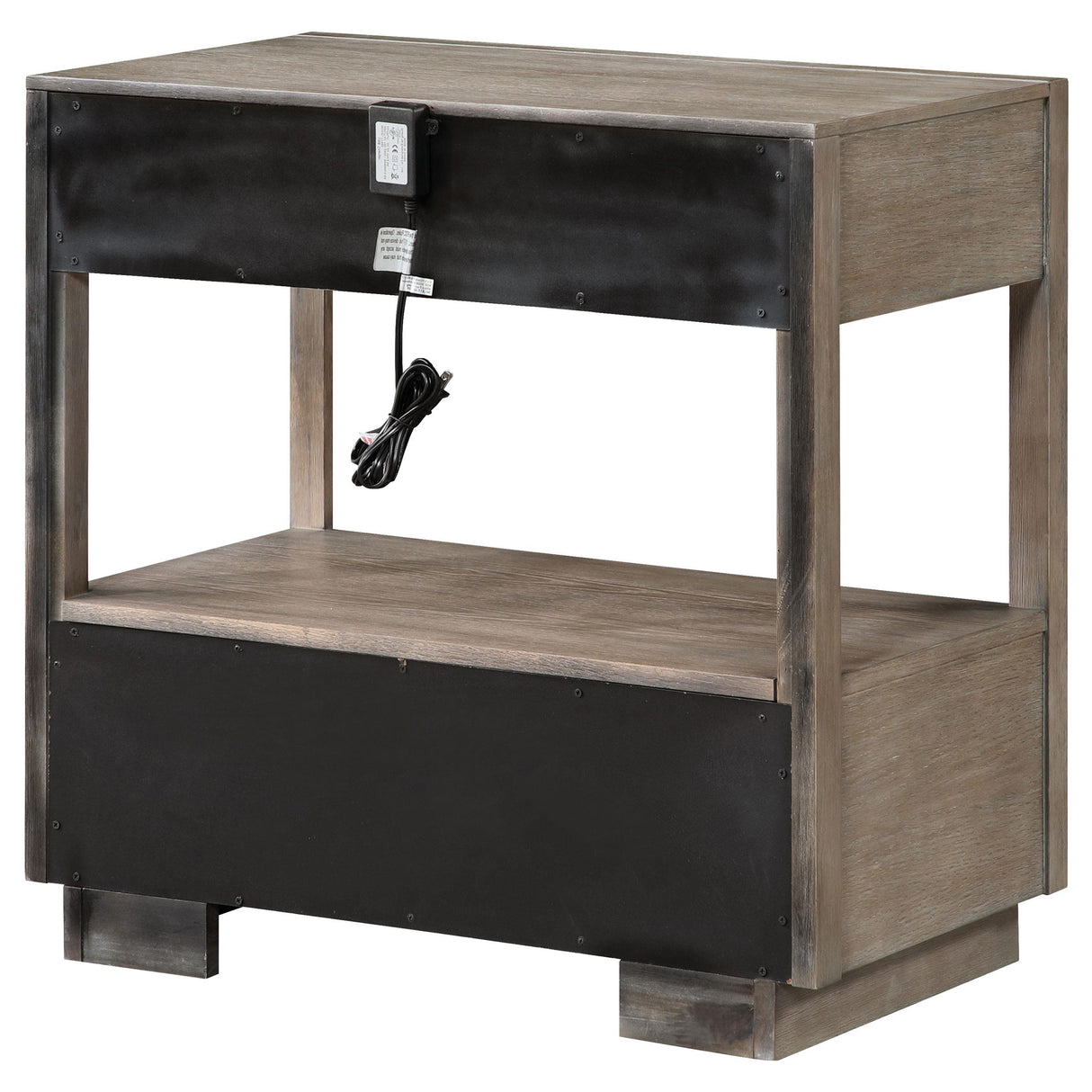 Durango 2-drawer Nightstand Bedside Table Washed Oak from Coaster - Luna Furniture