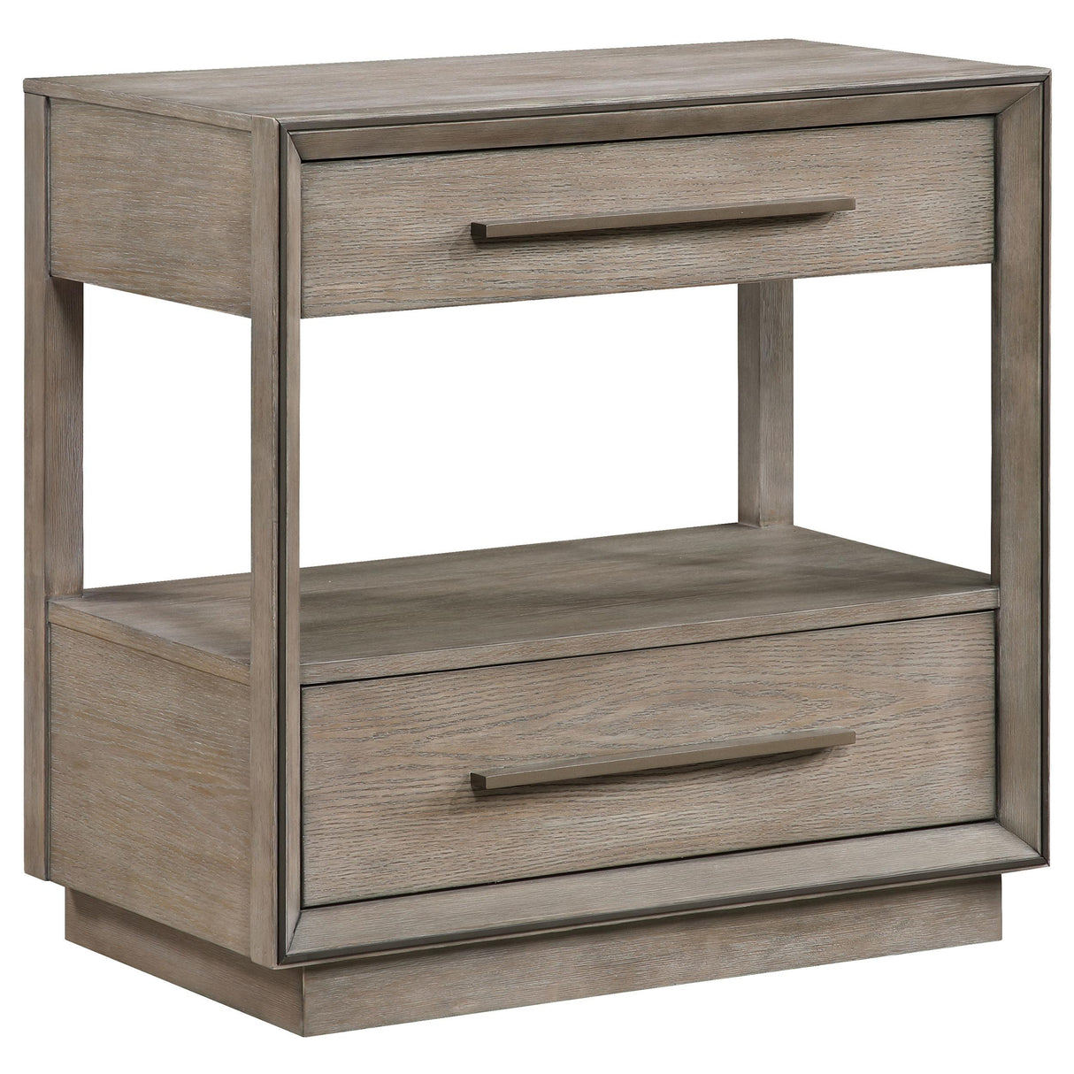 Durango 2-drawer Nightstand Bedside Table Washed Oak from Coaster - Luna Furniture