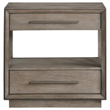 Durango 2-drawer Nightstand Bedside Table Washed Oak from Coaster - Luna Furniture