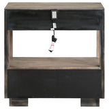 Durango 2-drawer Nightstand Bedside Table Washed Oak from Coaster - Luna Furniture