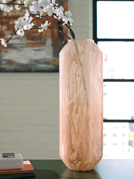 Dushby Blush Pink Vase from Ashley - Luna Furniture