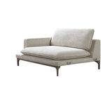 Dylan Ivory Linen 3-Piece Curved 126" Sectional with Ottoman - DYLAN 3P+O