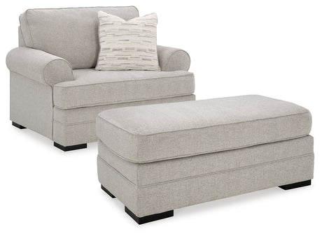 Eastonbridge Chair and Ottoman in Shadow - PKG018532