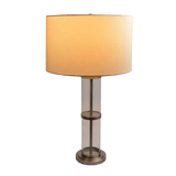 Echo Brushed Nickel Table Lamp with On/Off Switch Clear Glass Body  Metal Base - TBL03700301