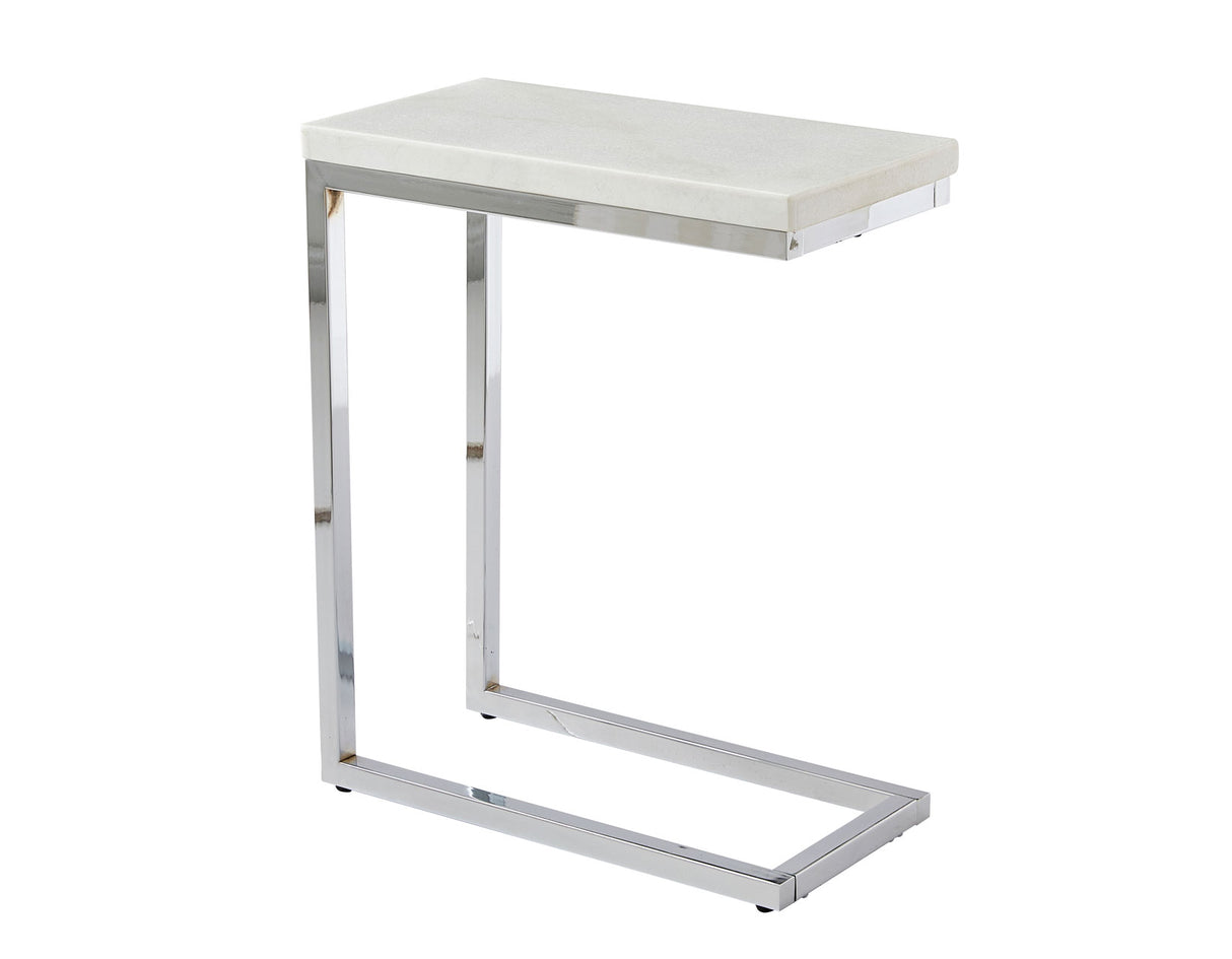 Echo White Marble Top Chairside End Table from Steve Silver - Luna Furniture