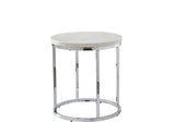 Echo White Marble Top Chairside End Table from Steve Silver - Luna Furniture