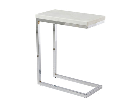 Echo White Marble Top Chairside End Table from Steve Silver - Luna Furniture