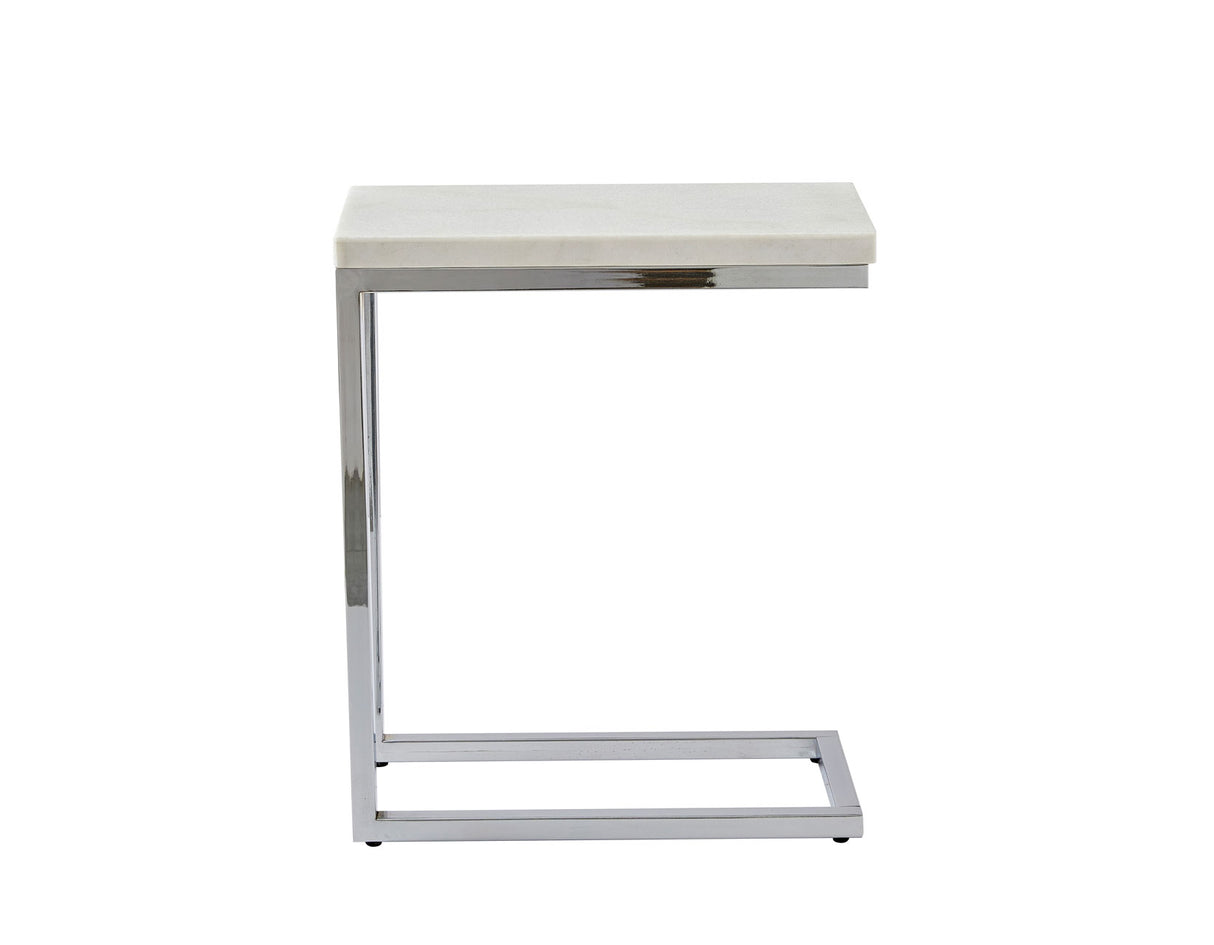 Echo White Marble Top Chairside End Table from Steve Silver - Luna Furniture