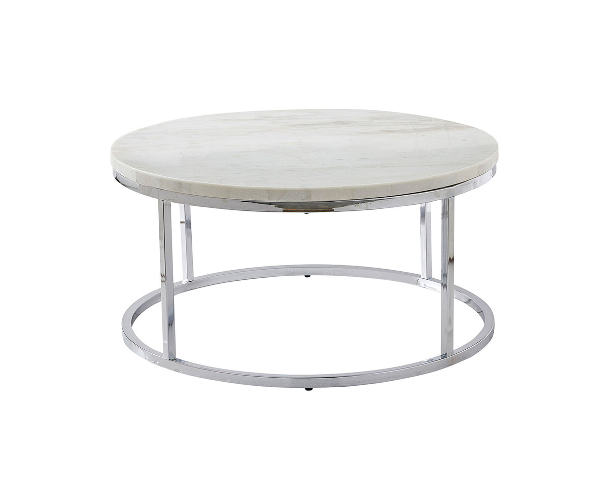 Echo White Marble Top Chairside End Table from Steve Silver - Luna Furniture