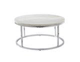 Echo White Marble Top Chairside End Table from Steve Silver - Luna Furniture