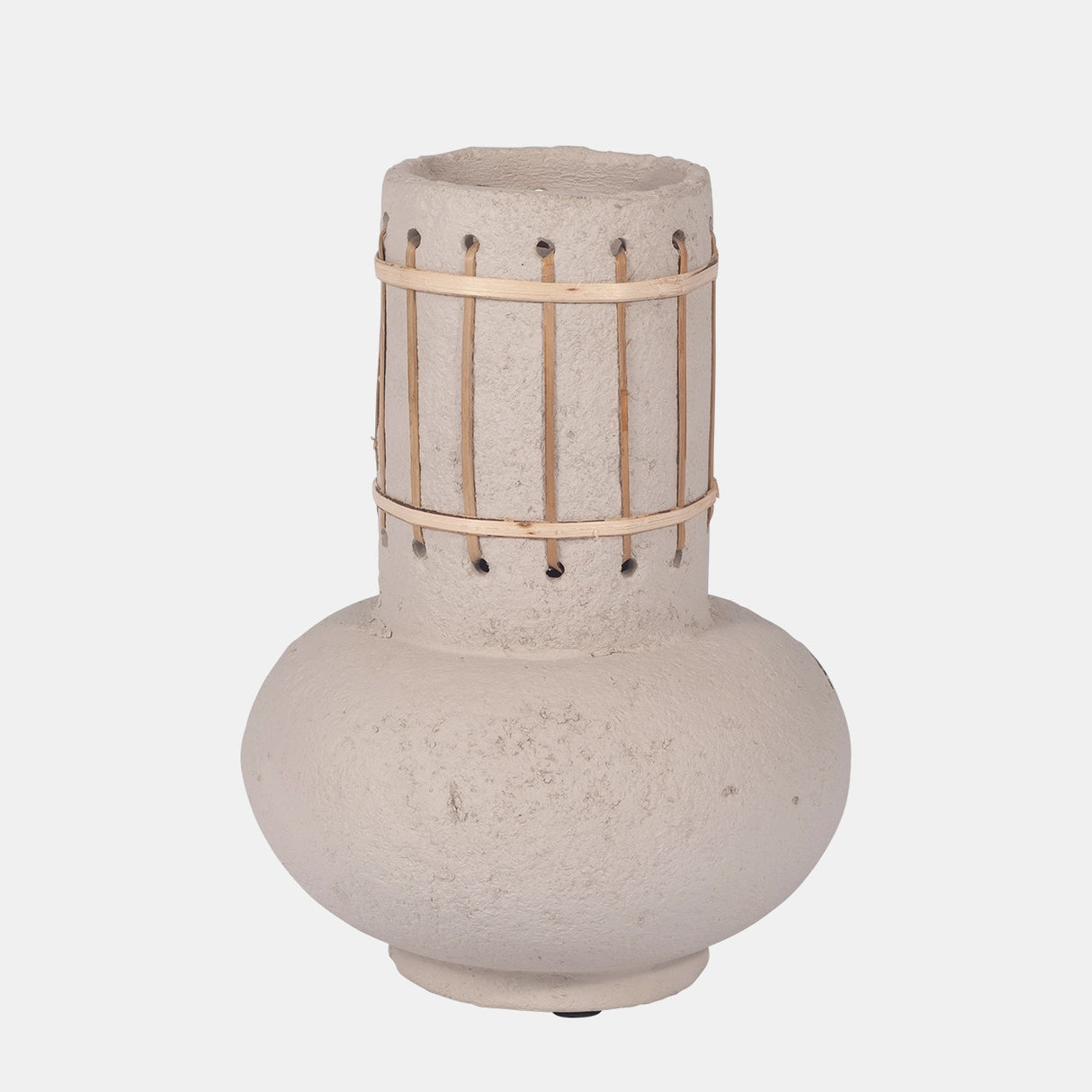 Ecomix, 10" Top Weave Nomad Vase, Ivory from Sagebrook Home - Luna Furniture