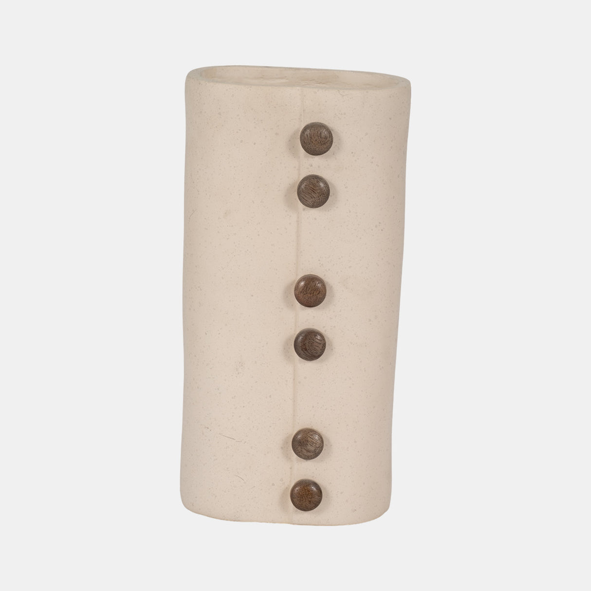 Ecomix, 12" Button Vase, Ivory from Sagebrook Home - Luna Furniture