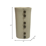 Ecomix, 12" Button Vase, Ivory from Sagebrook Home - Luna Furniture