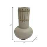 Ecomix, 12" Top Weave Nomad Vase, Ivory from Sagebrook Home - Luna Furniture