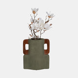 Ecomix, 14" Vase With Handles, Sage Green from Sagebrook Home - Luna Furniture