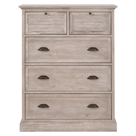 Eden 5-Drawer High Chest in Natural Gray Acacia - 6058.NG