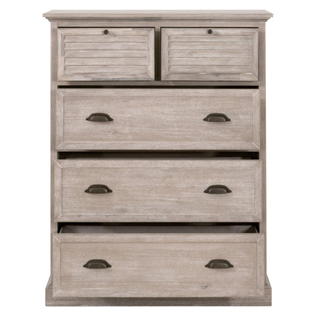 Eden 5-Drawer High Chest in Natural Gray Acacia - 6058.NG