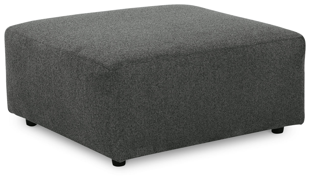 Edenfield 3-Piece Sectional with Ottoman in Charcoal - PKG014851