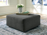 Edenfield 3-Piece Sectional with Ottoman in Charcoal - PKG014851