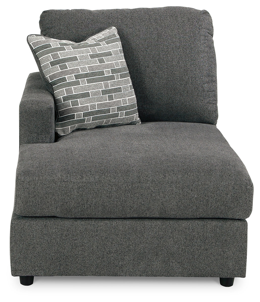 Edenfield 3-Piece Sectional with Ottoman in Charcoal - PKG014851