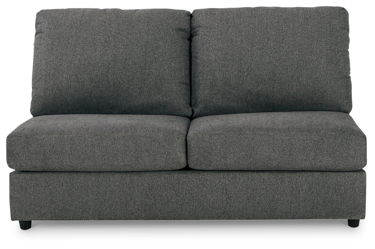 Edenfield 3-Piece Sectional with Ottoman in Charcoal - PKG014851