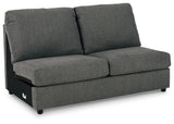 Edenfield 3-Piece Sectional with Ottoman in Charcoal - PKG014851