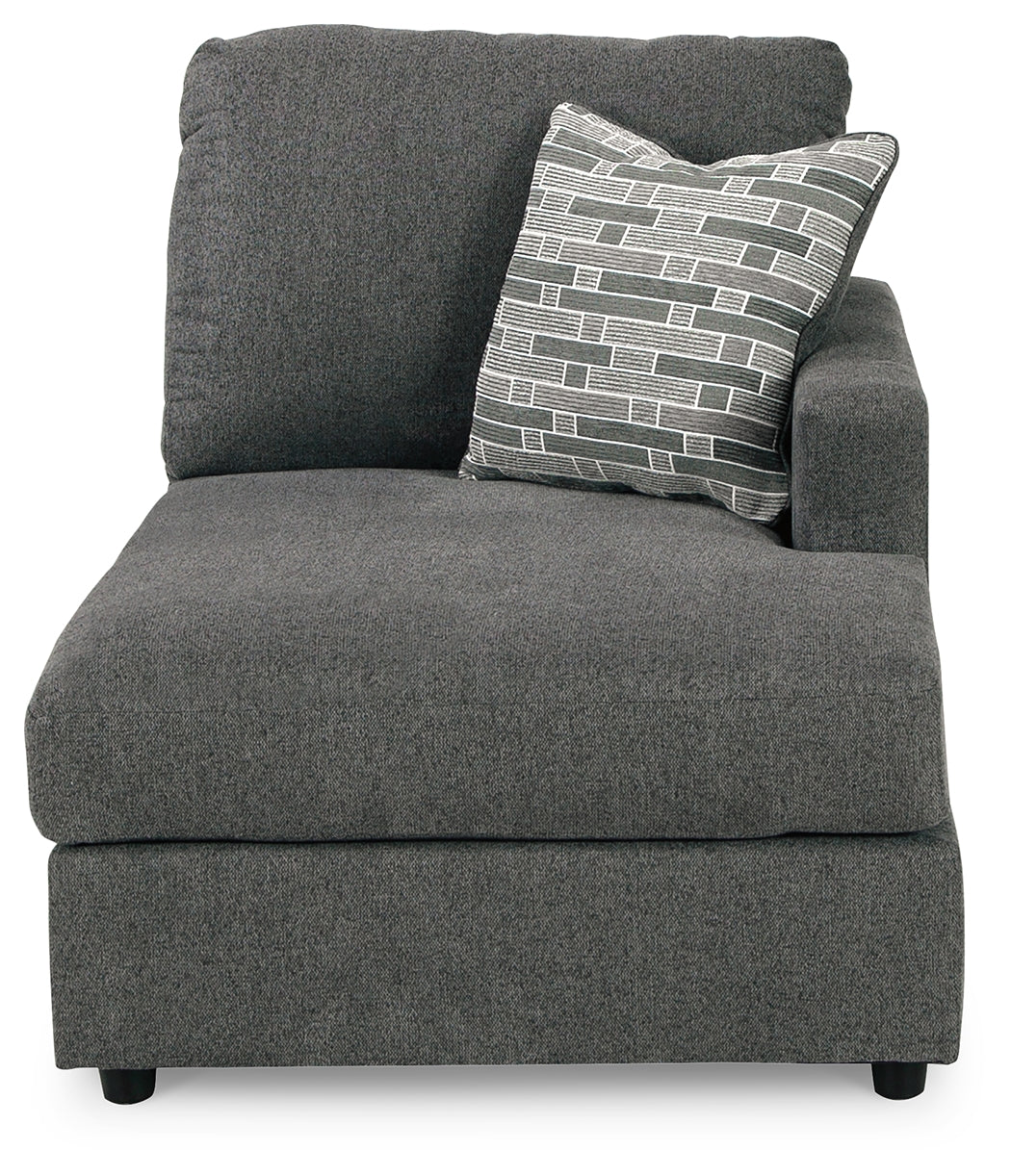 Edenfield 3-Piece Sectional with Ottoman in Charcoal - PKG014852