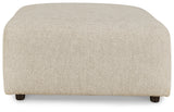 Edenfield 3-Piece Sectional with Ottoman in Linen - PKG014853