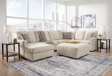 Edenfield 3-Piece Sectional with Ottoman in Linen - PKG014853