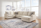 Edenfield 3-Piece Sectional with Ottoman in Linen - PKG014854