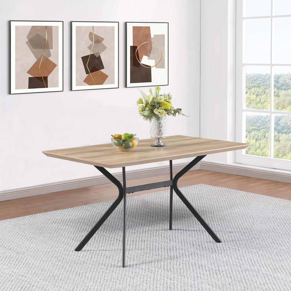 Edgecreek Rectangular Wood Dining Table Light Brown from Coaster - Luna Furniture