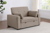 Edith Upholstered Convertible Sleeper Sofa Bed Beige - 360146