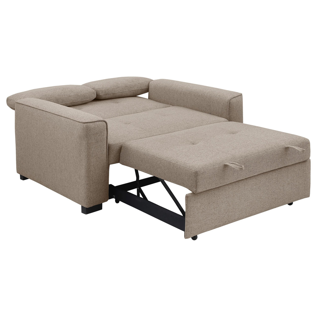 Edith Upholstered Convertible Sleeper Sofa Bed Beige - 360146