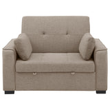 Edith Upholstered Convertible Sleeper Sofa Bed Beige - 360146