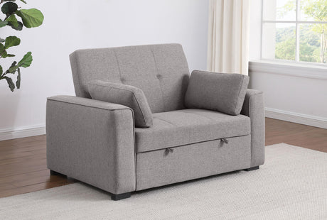 Edith Upholstered Convertible Sleeper Sofa Bed Grey - 360147