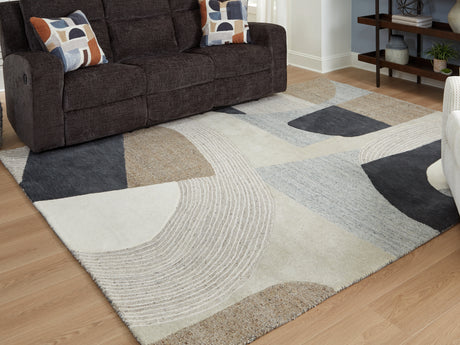 Edrickhill Grayish Teal/Taupe/Cream Large Rug from Ashley - Luna Furniture