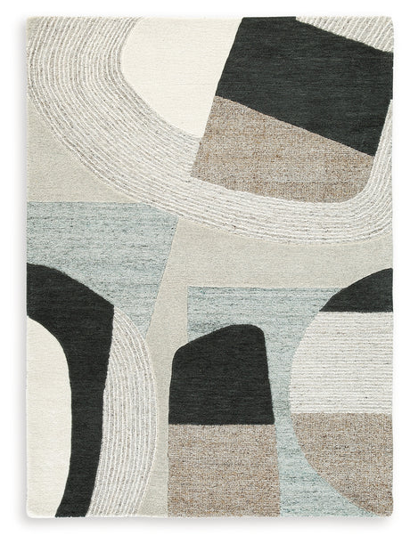 Edrickhill Grayish Teal/Taupe/Cream Medium Rug from Ashley - Luna Furniture