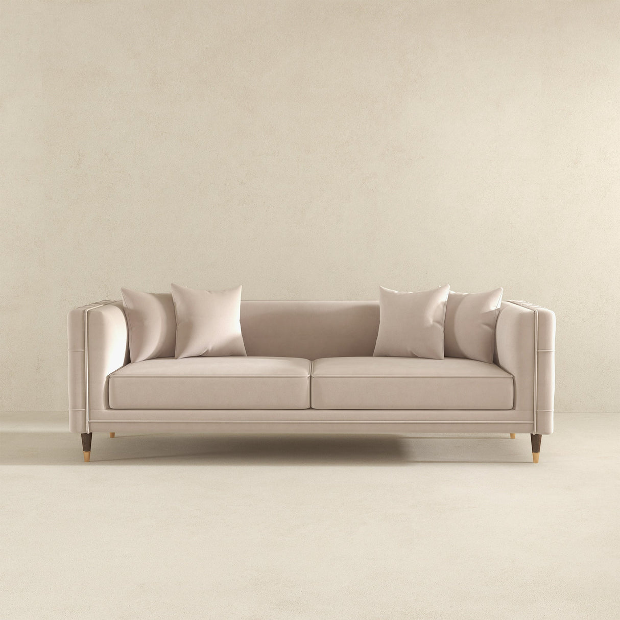 Edward Sofa (Light Cream Velvet) - SOF02106301