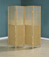 Edwards 4-Panel Room Divider Folding Shoji Screen Natural from Coaster - Luna Furniture