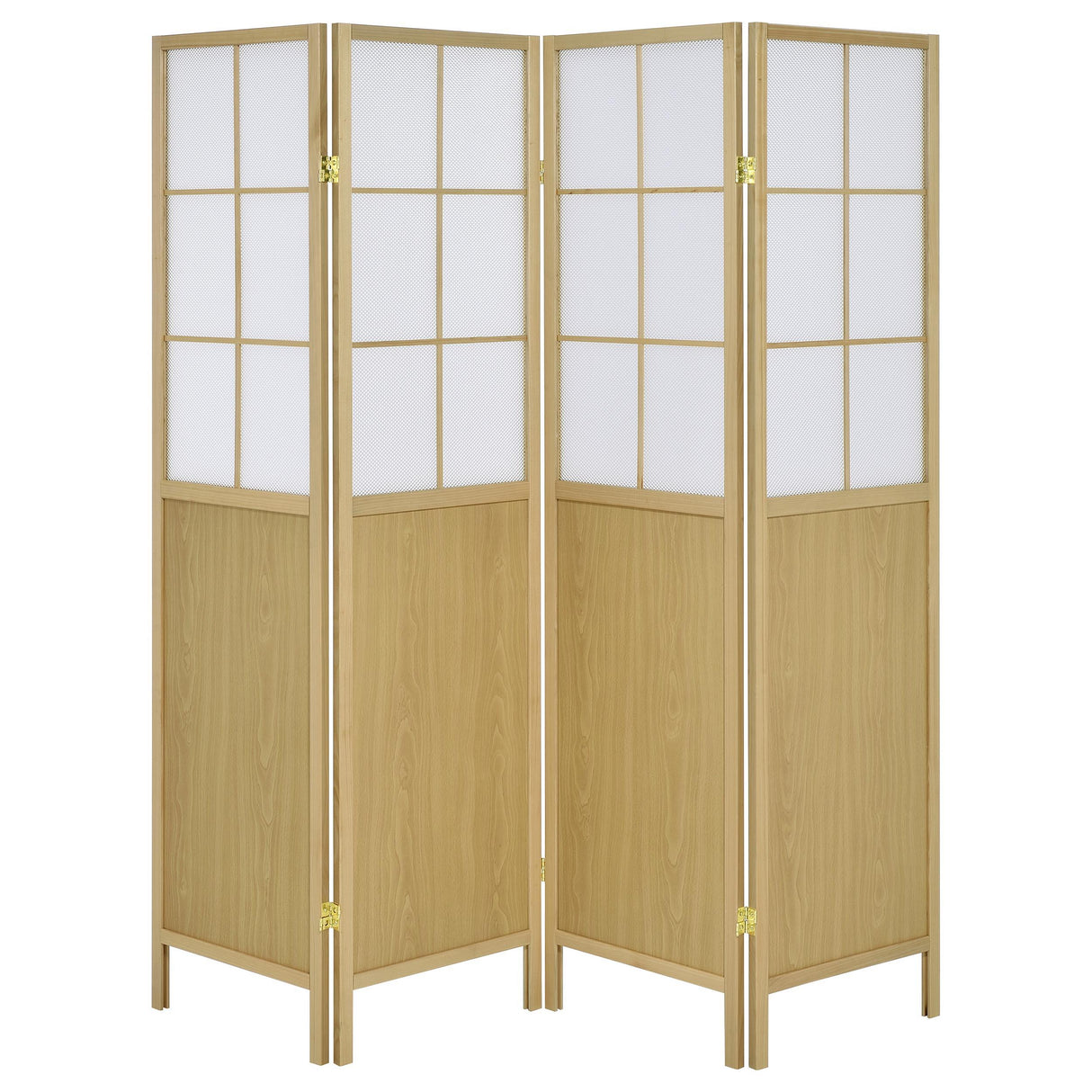 Edwards 4-Panel Room Divider Folding Shoji Screen Natural from Coaster - Luna Furniture