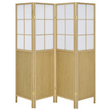 Edwards 4-Panel Room Divider Folding Shoji Screen Natural from Coaster - Luna Furniture