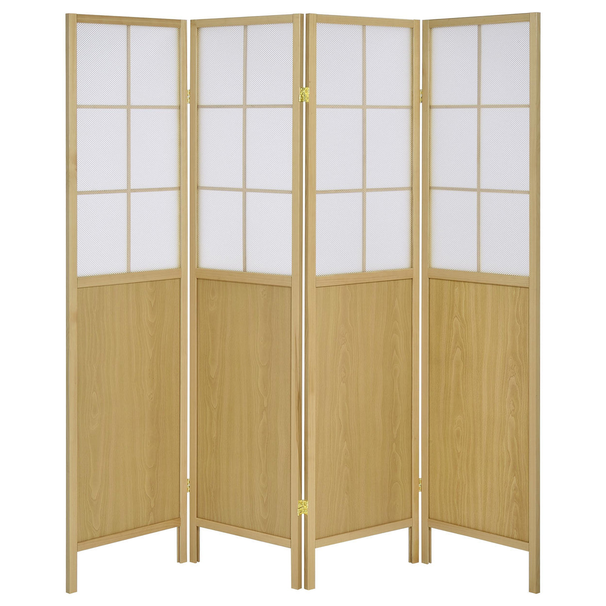 Edwards 4-Panel Room Divider Folding Shoji Screen Natural from Coaster - Luna Furniture