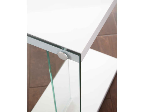 Elaina Chair Side End Table, Glossy White from Steve Silver - Luna Furniture